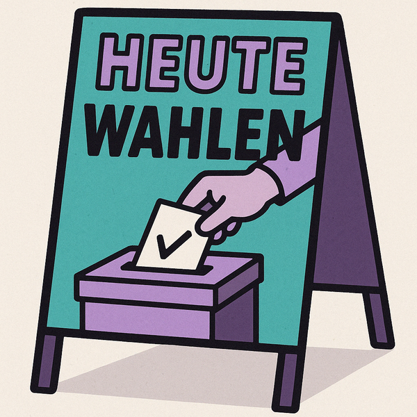 "Heute Wahlen". Geprompted durch Johannes Hool